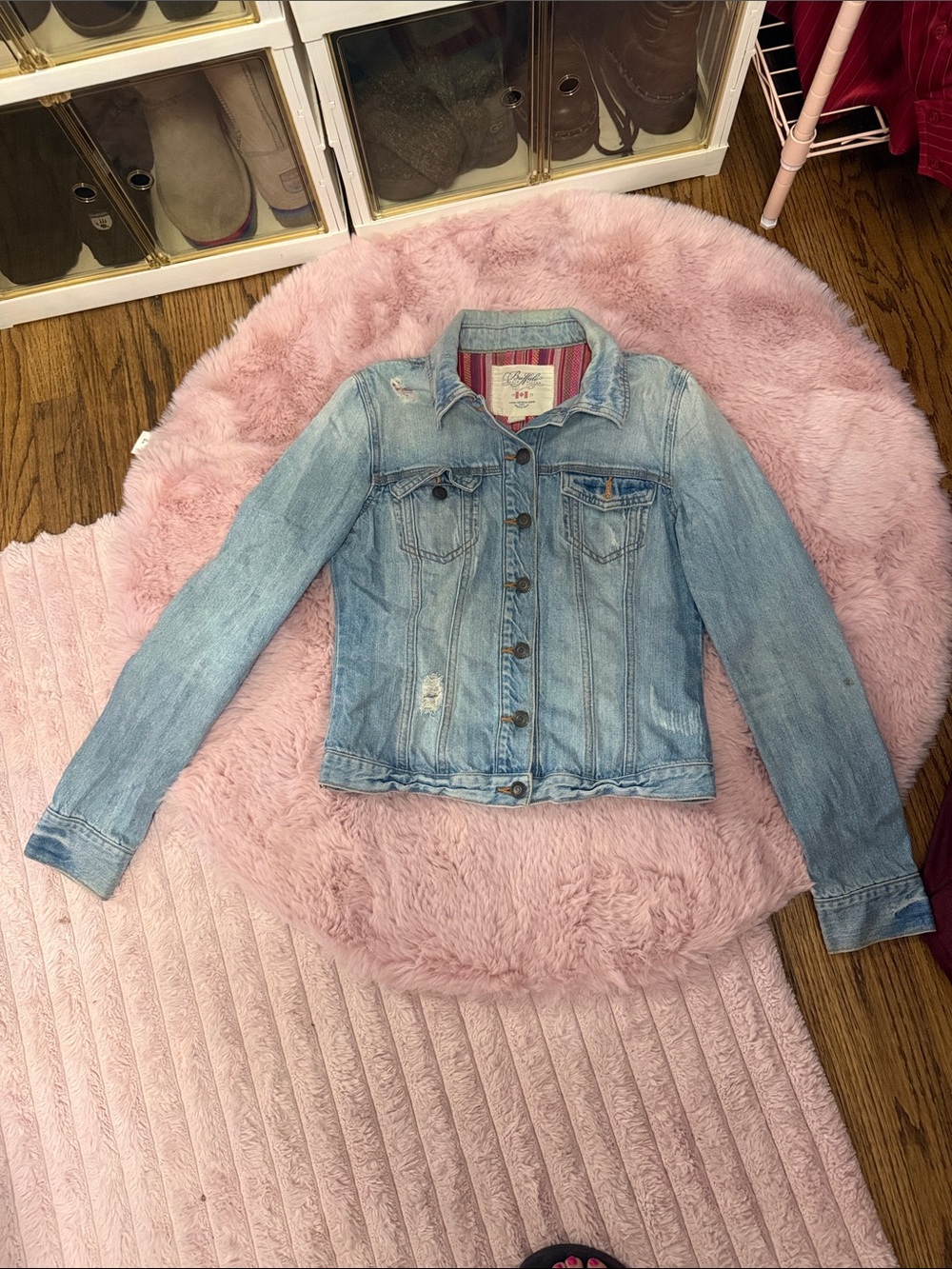 Buffalo David Bitton Light Blue Distressed Denim Jacket